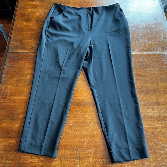 Worthington Slim Ankle High Rise Black Dress Pants, Size 18 - Picture 1 of 8